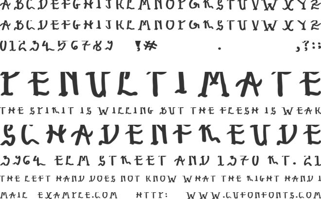 Qibar font preview