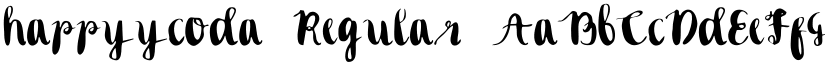 happyycoda Regular font