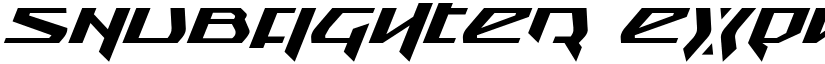 Snubfighter Expanded Italic font