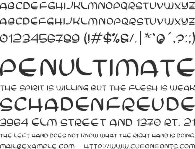 Kinamay font preview