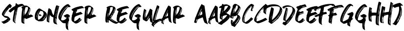 stronger Regular font