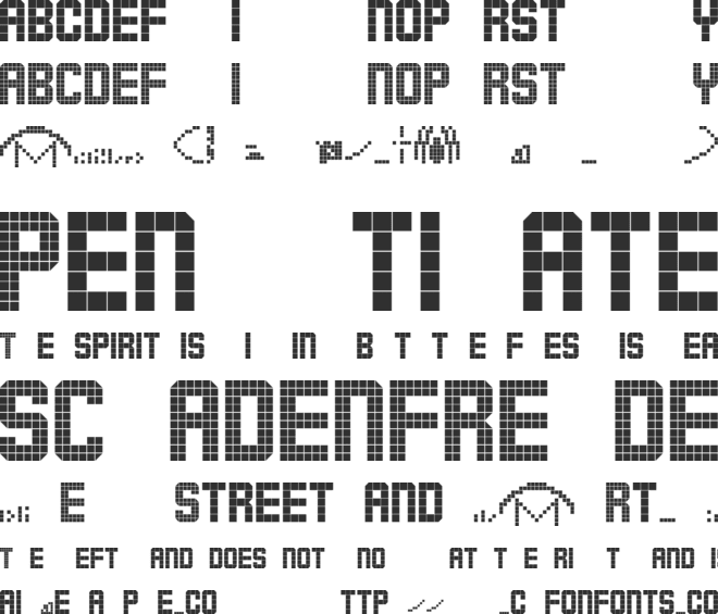 ARECIBO MESSAGE font preview