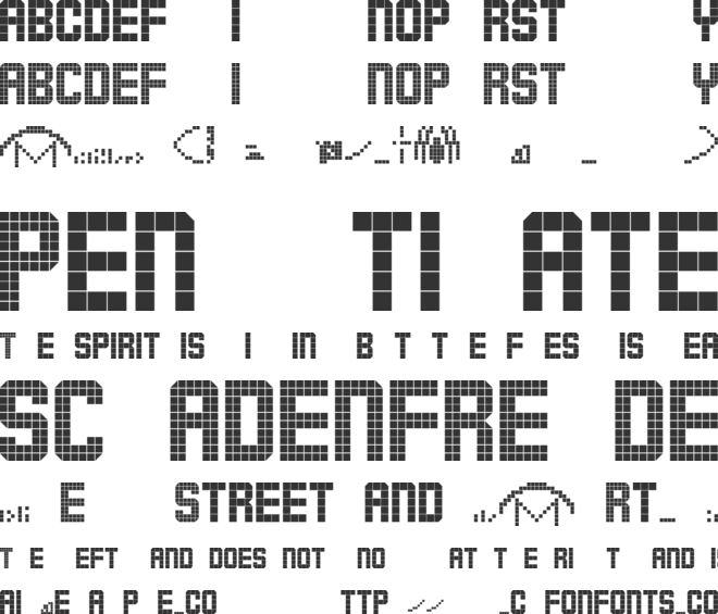 ARECIBO MESSAGE font preview