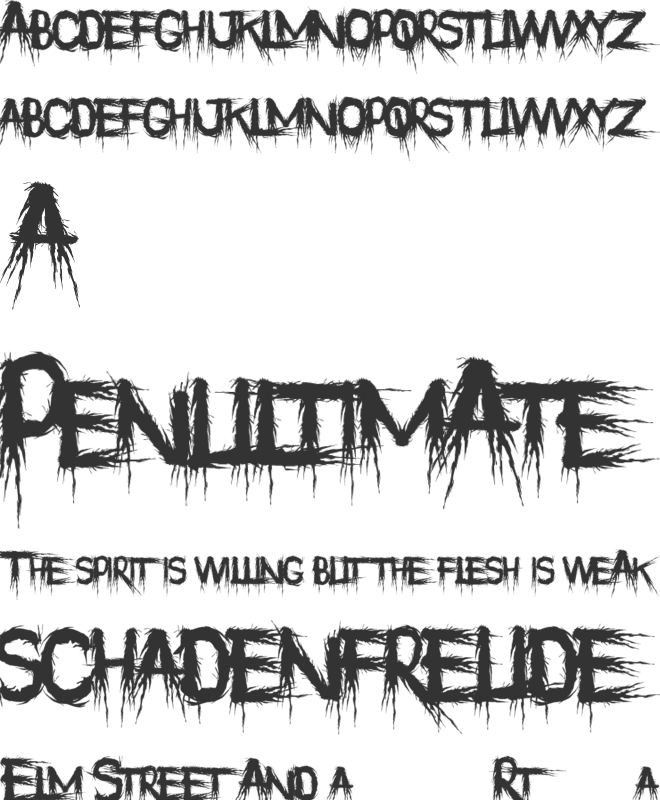 Philophobia font preview