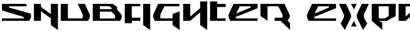 Snubfighter Expanded font