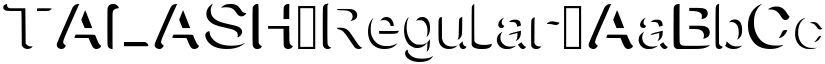 TALASH Regular font
