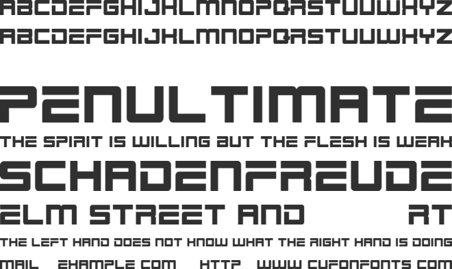 Flag font preview