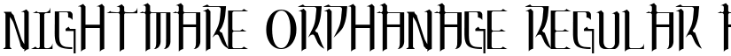 Nightmare Orphanage Regular font