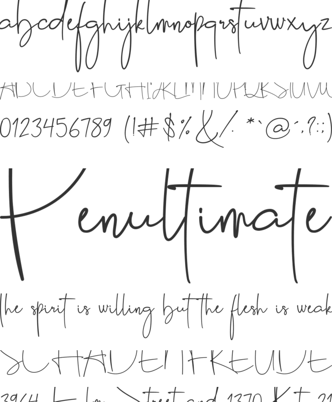 Alessandria font preview