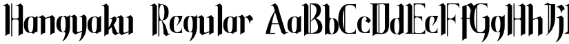 Hangyaku Regular font