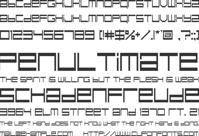 Cranolli font preview