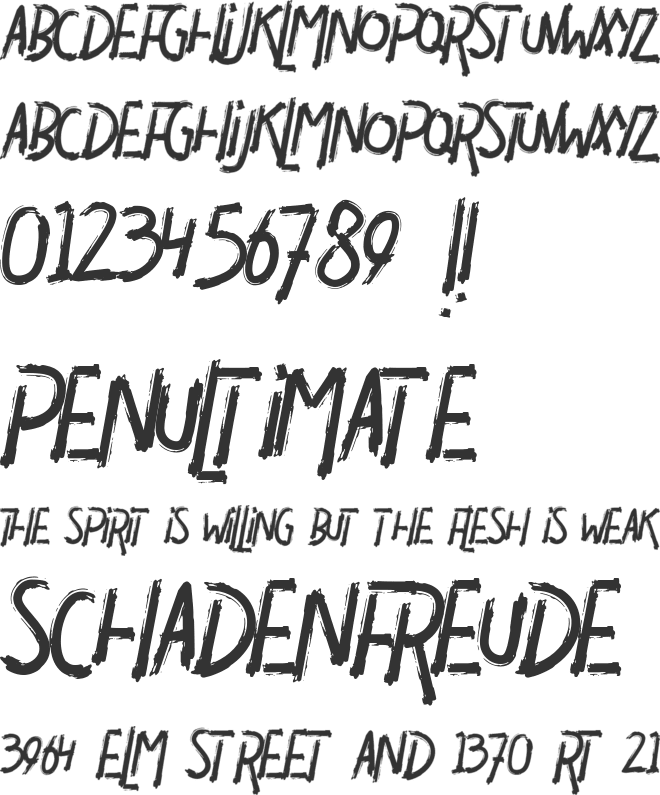 DIAVOLO font preview