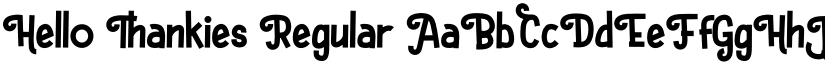 Hello Thankies Regular font