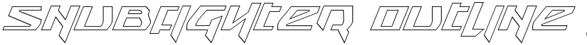 Snubfighter Outline Italic font
