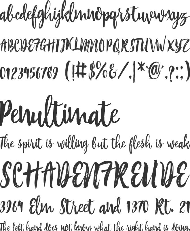 Brambles font preview