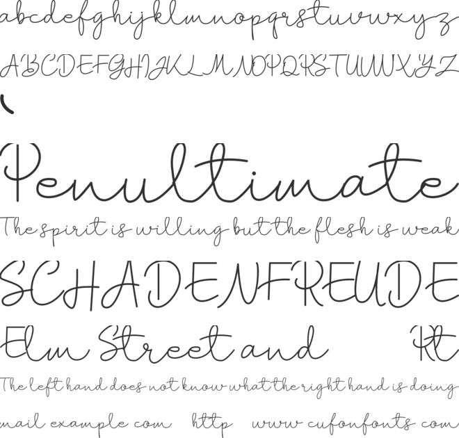 Hasnah font preview