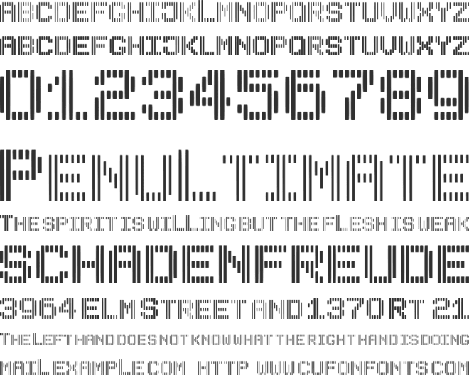 BLINDS font preview