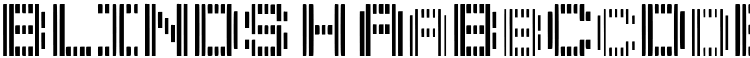 BLINDS H font