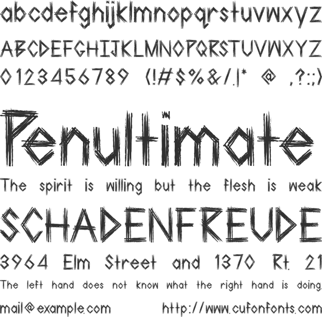 Wytchtype font preview