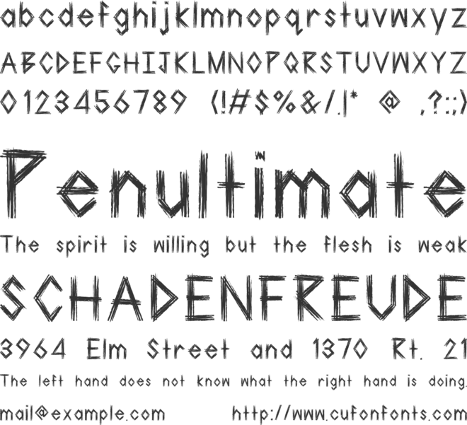 Wytchtype font preview