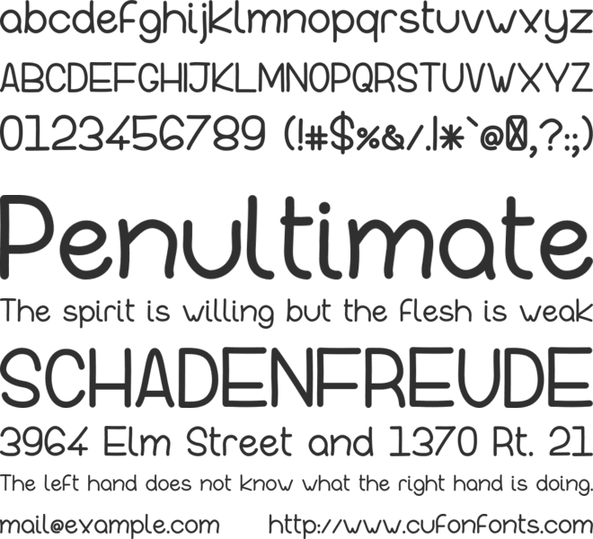 InFormal Style font preview