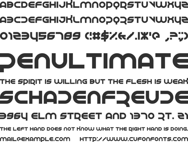 Perspire font preview