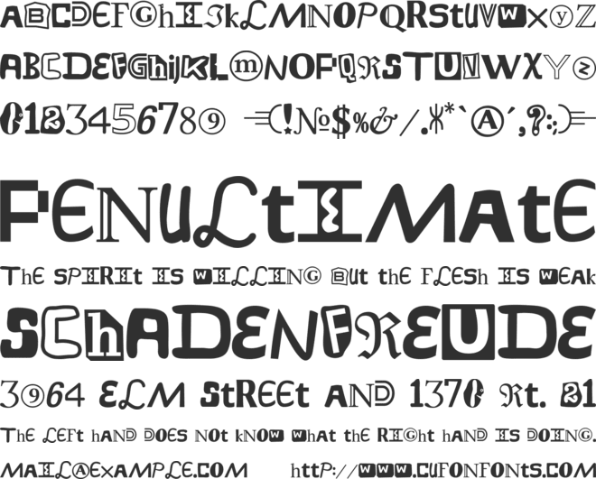 Leafraker font preview