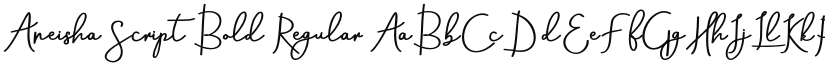 Aneisha Script Bold Regular font