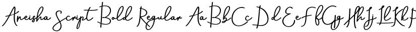 Aneisha Script Bold Regular font