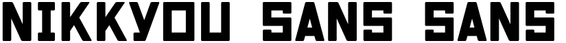 Nikkyou Sans Sans font