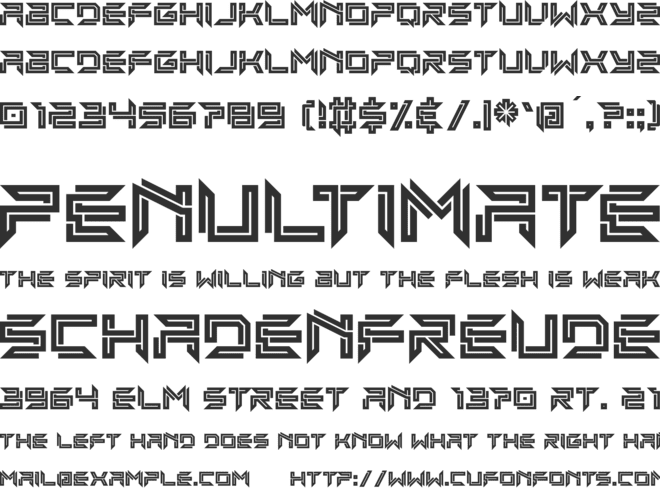 Imminent Line font preview