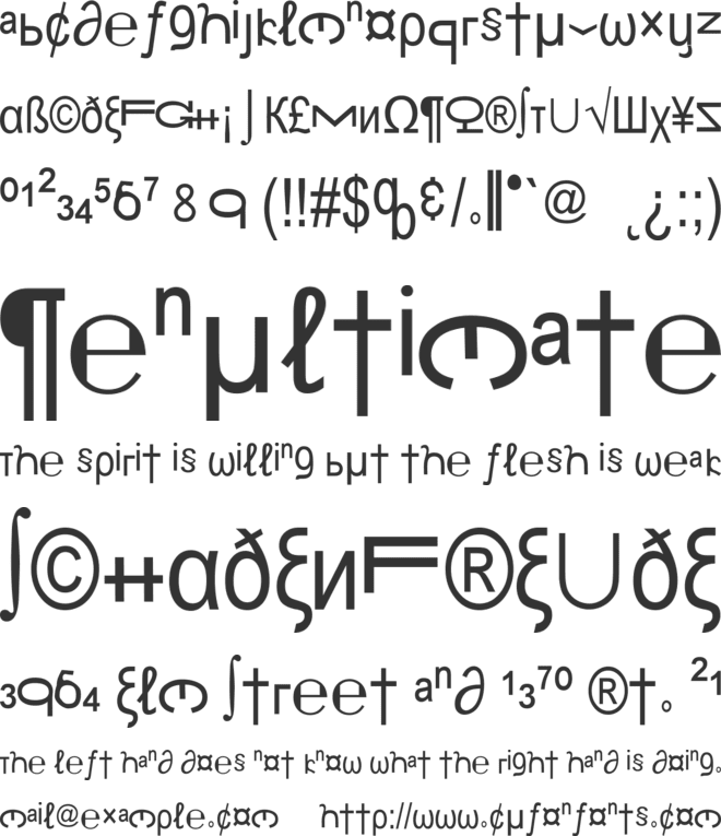 Bungle City font preview