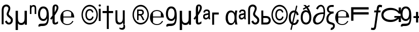 Bungle City Regular font