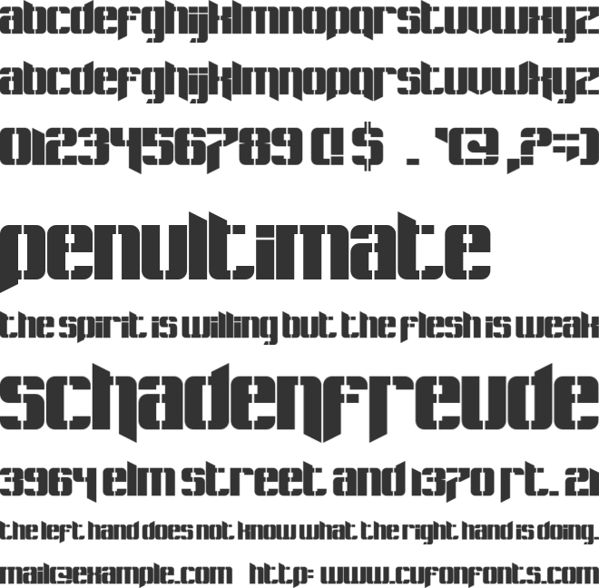 Pastcorps font preview