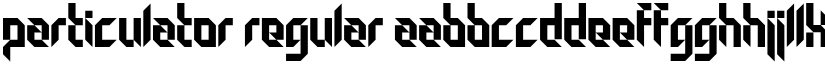 Particulator Regular font