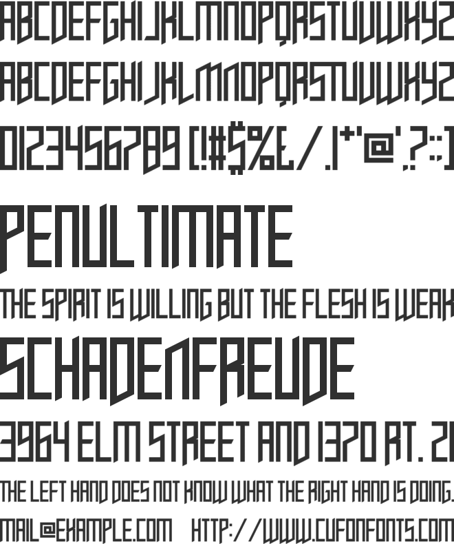 Opulent Fiend font preview