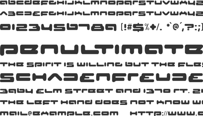 Senior Service font preview