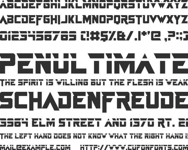 Just In The Firestorm font preview