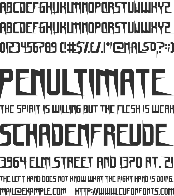 Gnome Splinters font preview