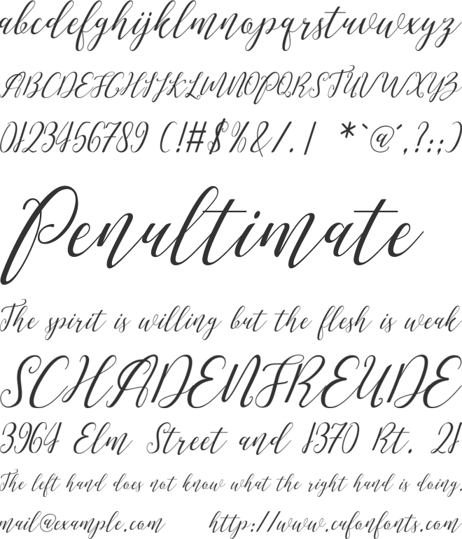 love malia font preview