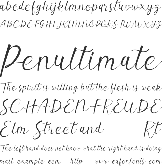 Valerissa Personal Use font preview