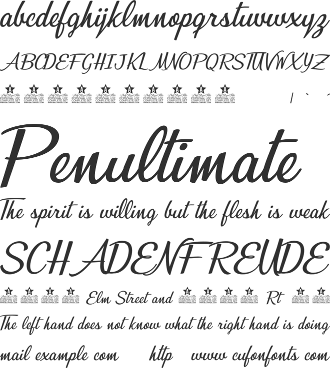Bunch of Flowers Personal Use font preview