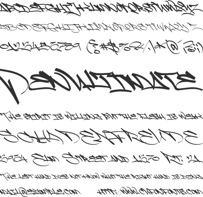 Wandals Alt PERSONAL USE font preview