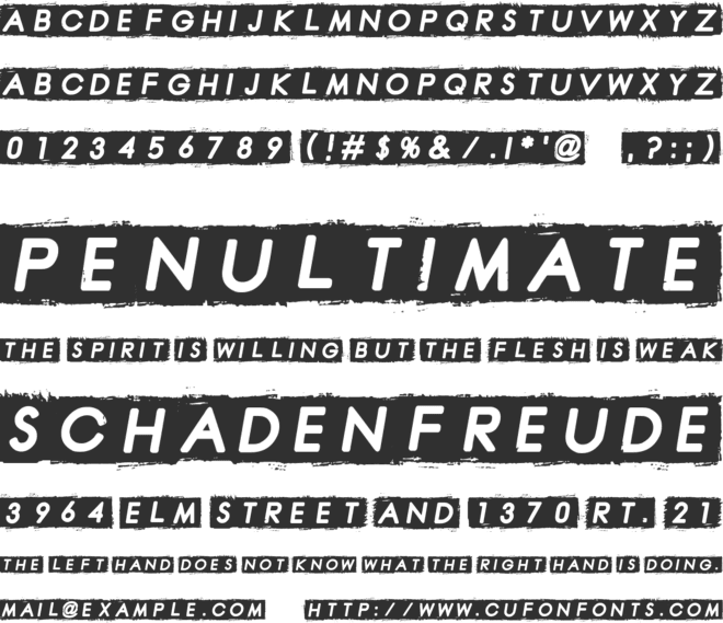 Finished Sympathy font preview