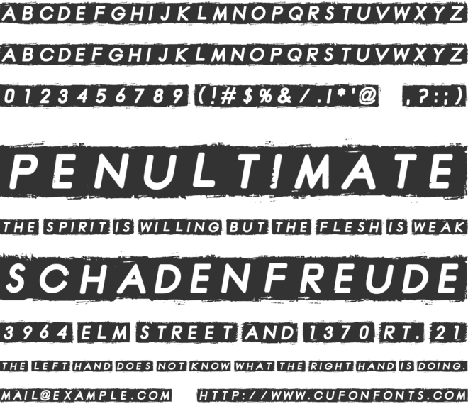 Finished Sympathy font preview