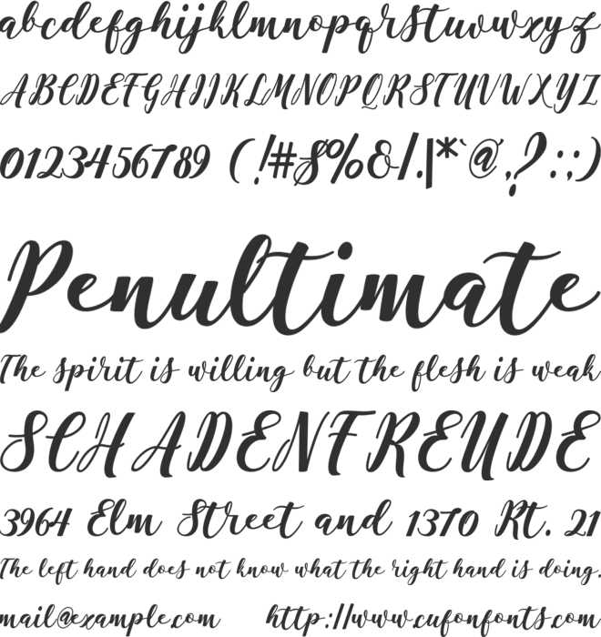 Antelope font preview