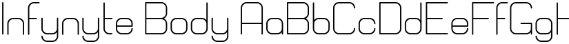 Infynyte Body font