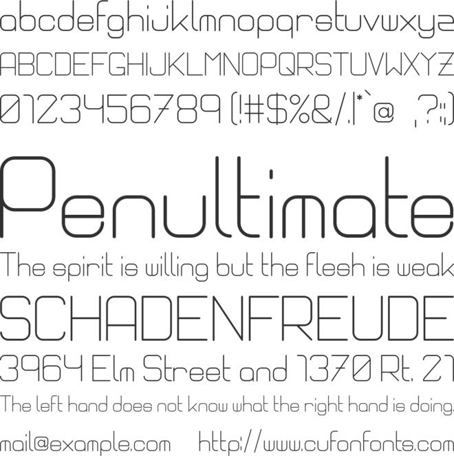Infynyte font preview