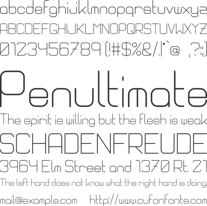 Infynyte font preview