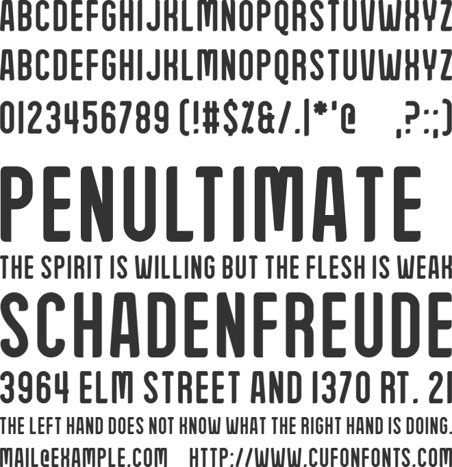 Sunday Afternoon font preview